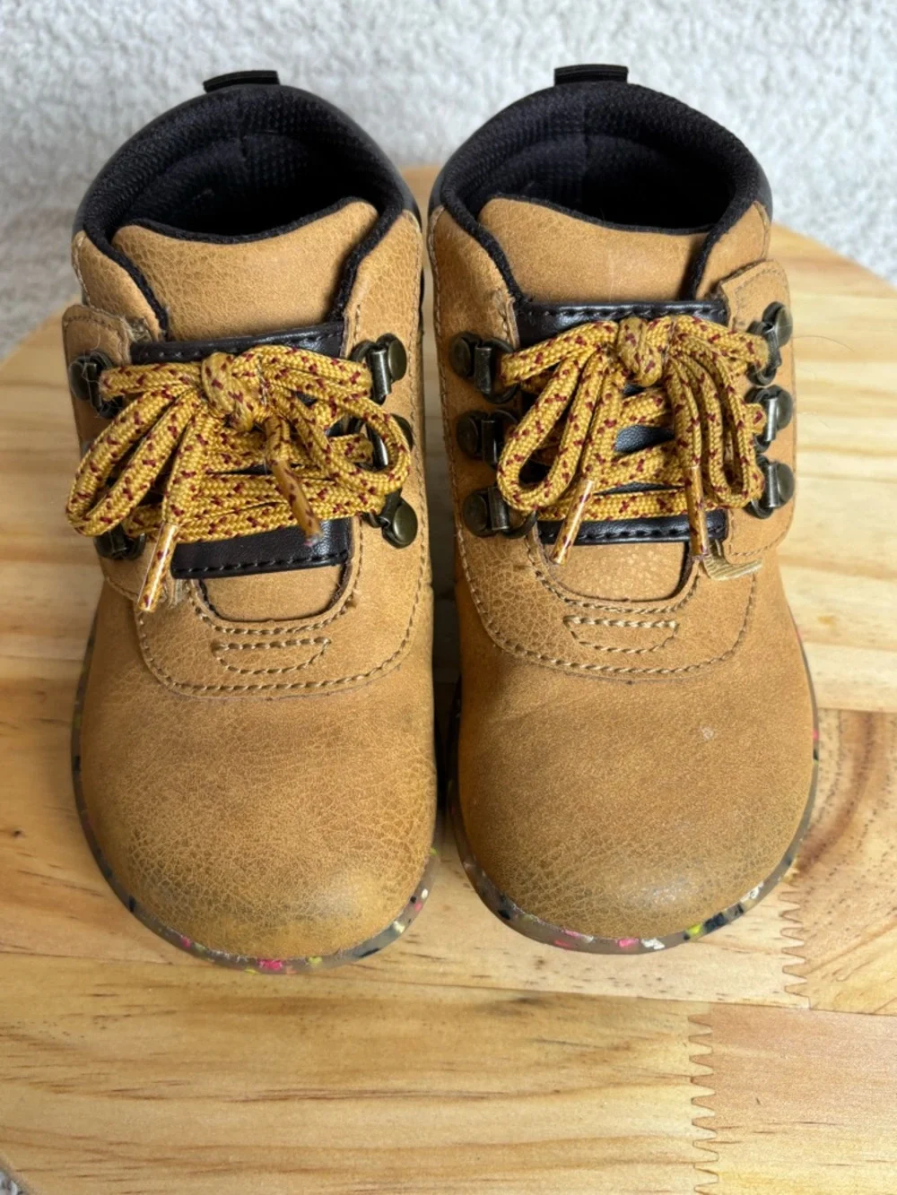 Merrell Boots Toddler 8M Bare Steps 2.0 Leather Hook and Loop in Brown